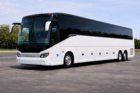 56-passenger charter bus available for charter in San Luis Obispo, CA